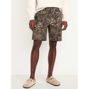 Old Navy Camo Print Cotton Twill Shorts Men Size 32 Cargo Style